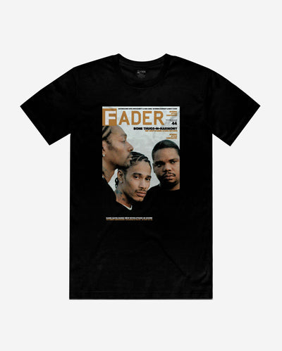 Bone Thugs N Harmony on black t-shirt - the cover of The FADER issue #044