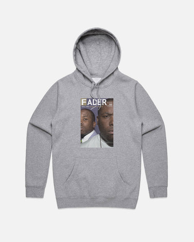 gray hoodie with Big Boi - the cover artwork of The FADER Issue 32.