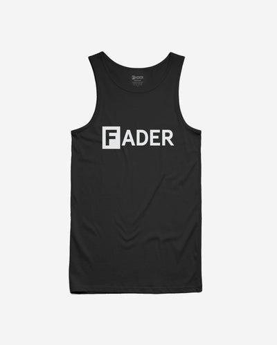 black tank top with the FADER logo