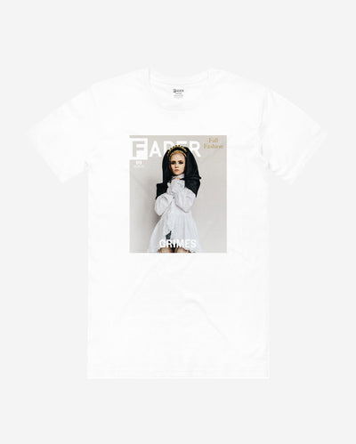 Grimes The FADER Issue #099 cover on white t-shirt 