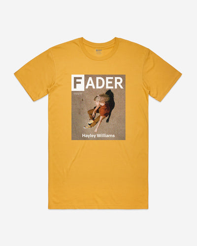 gold tee with Hayley Williams cover artwork of The FADER Issue 110