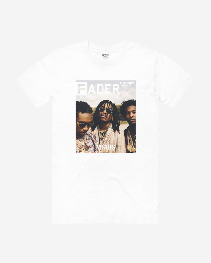white tee with Migos / The FADER Issue 95 Cover 