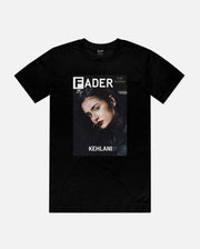 black t-shirt with Kehlani- the FADER magazine issue 99 cover