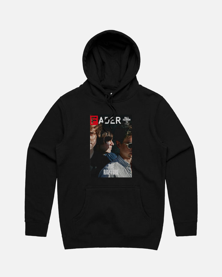 black hoodie with The Rapture / The FADER Issue 75 Cover 