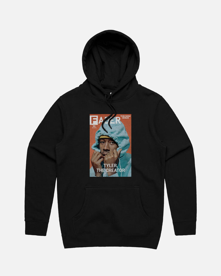 black hoodie with Tyler, The Creator-the cover artwork of The FADER Issue 95.