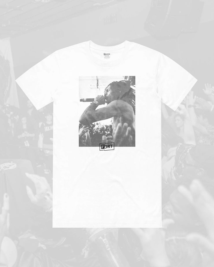 Flatbush Zombies at FADER Fort 2016 on white tee