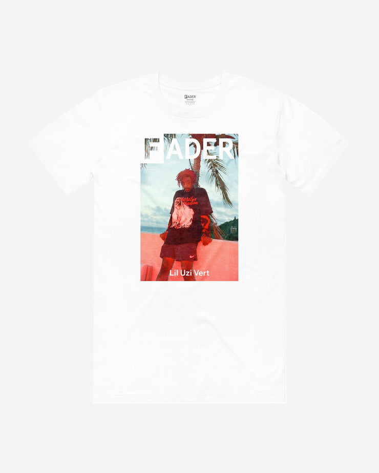 white t-shirt with Lil Uzi Vert- the FADER magazine issue 108 cover