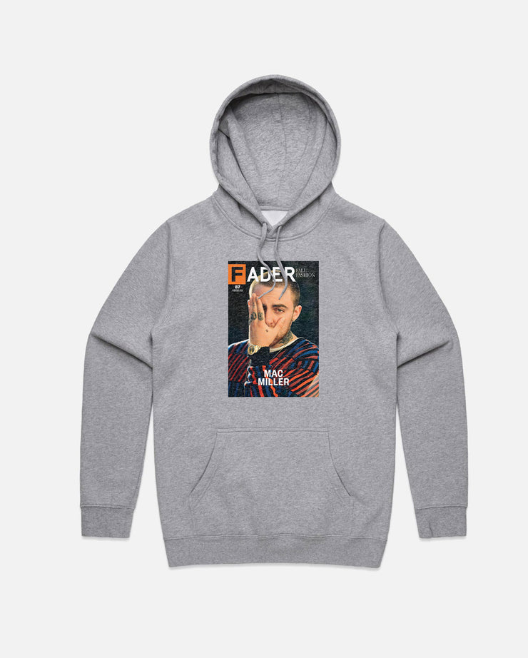gray hoodie with Mac Miller- the FADER magazine issue 