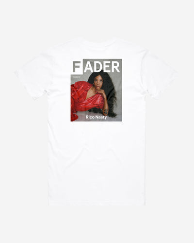 white tee with Rico Nasty- the cover artwork of The FADER Issue 113