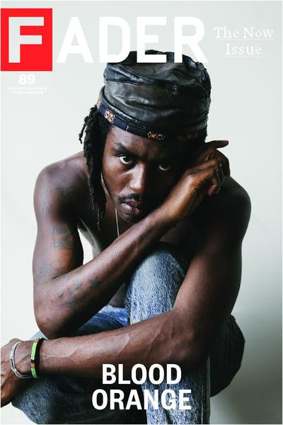 blood orange kneeling down poster- the cover of The FADER issue 89