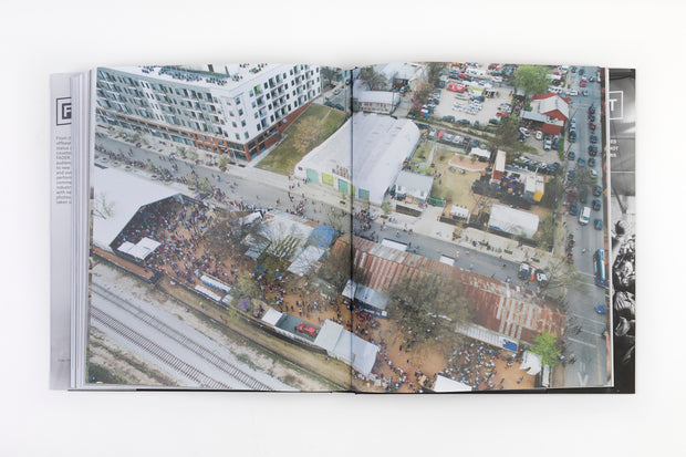 FADER Fort book opened to pages of festival 